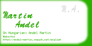 martin andel business card